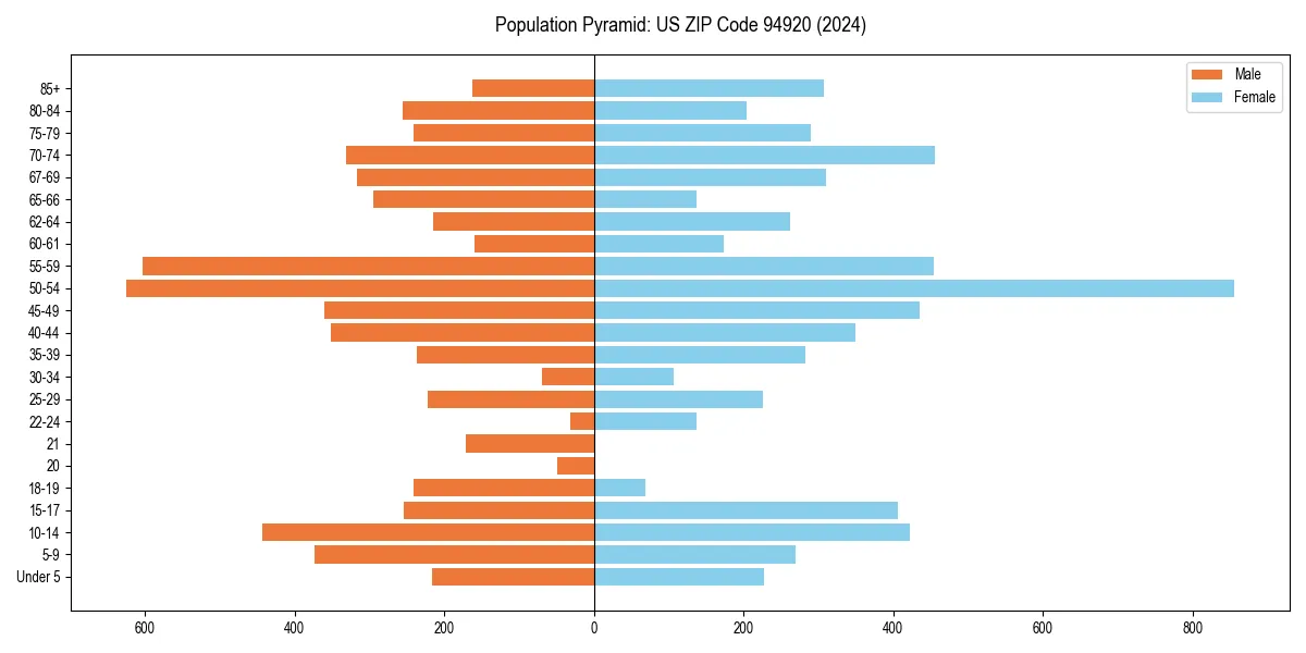 Population pyramid for 