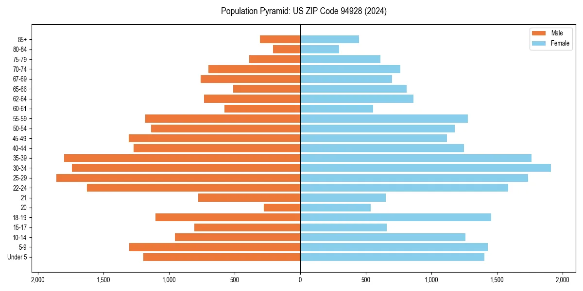 Population pyramid for 