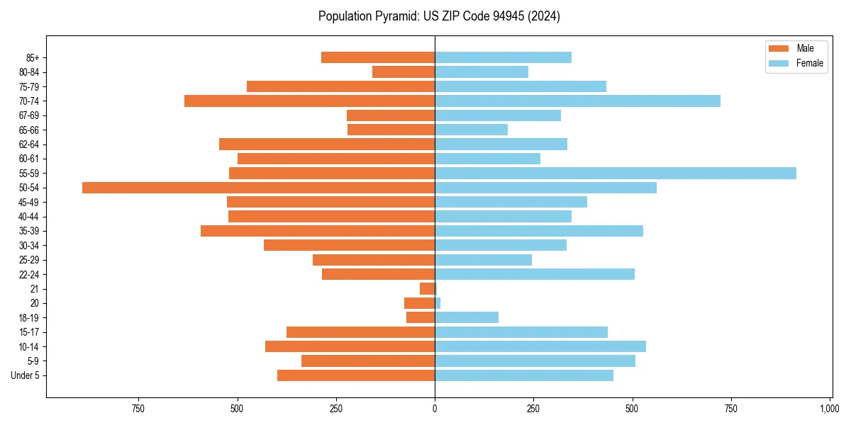 Population pyramid for 