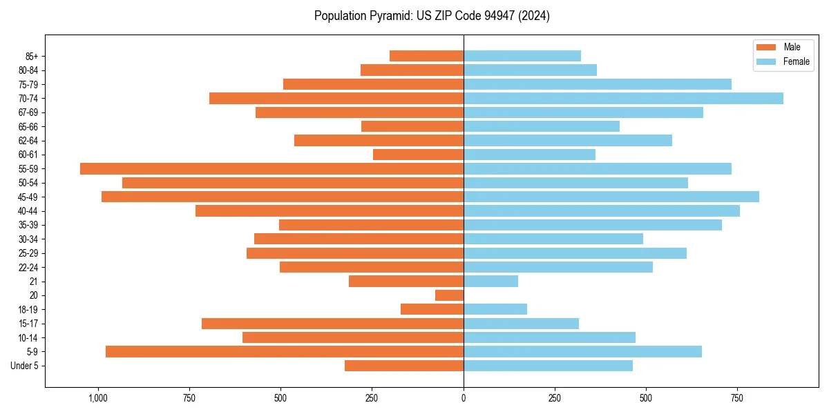 Population pyramid for 