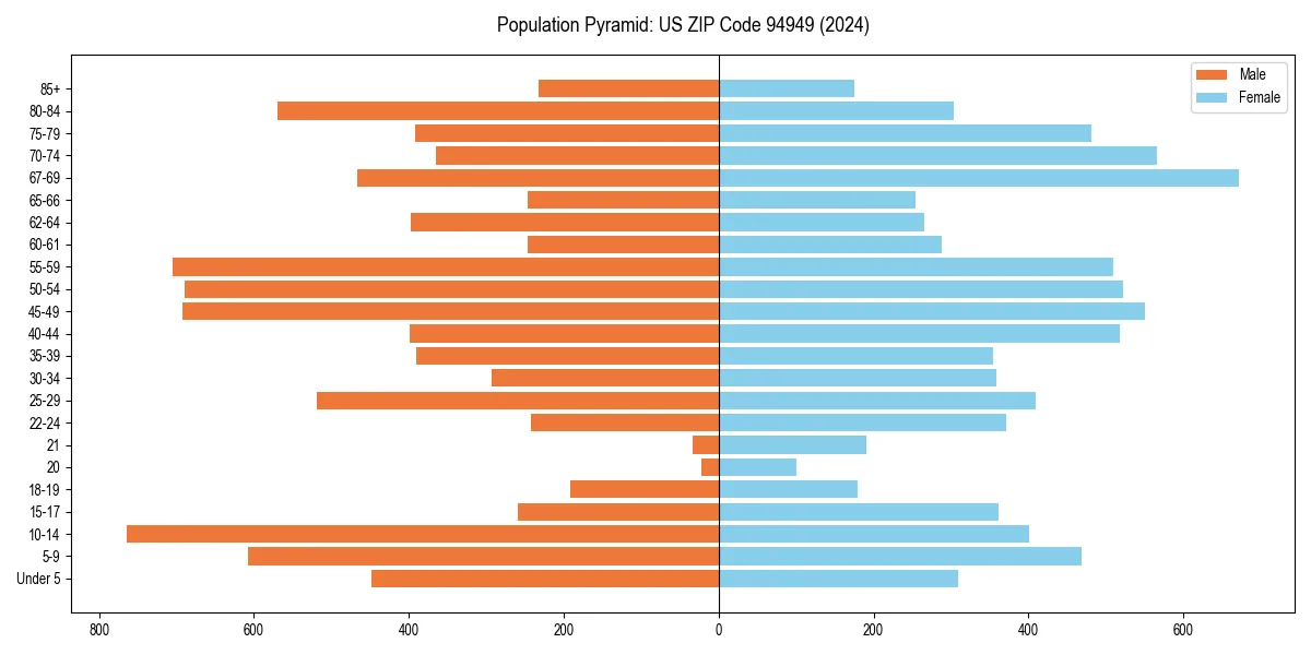Population pyramid for 