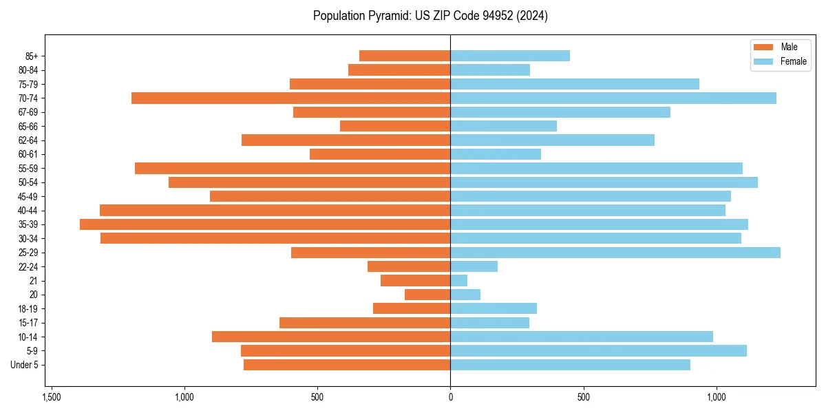 Population pyramid for 