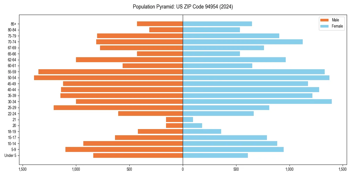 Population pyramid for 