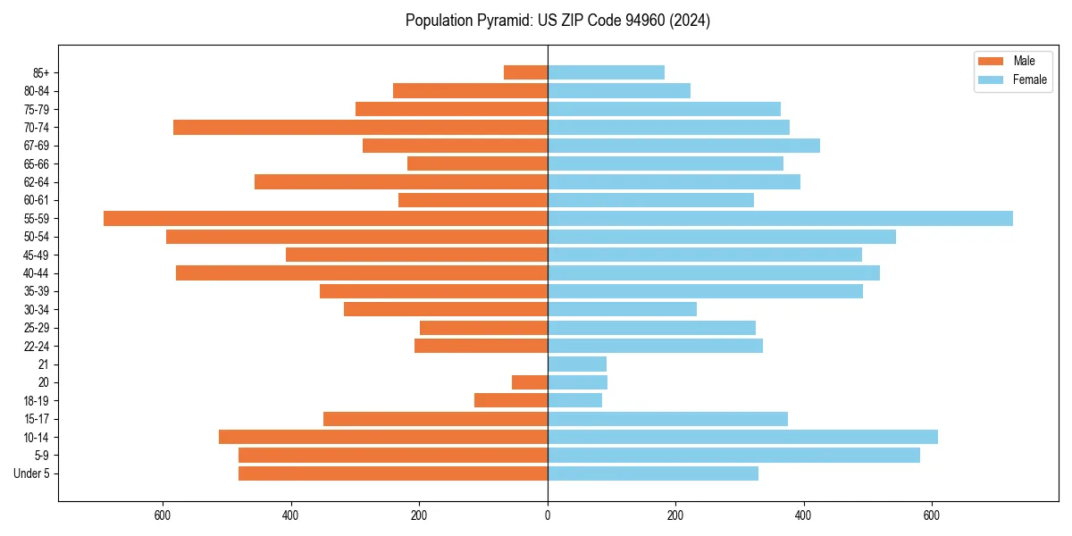 Population pyramid for 
