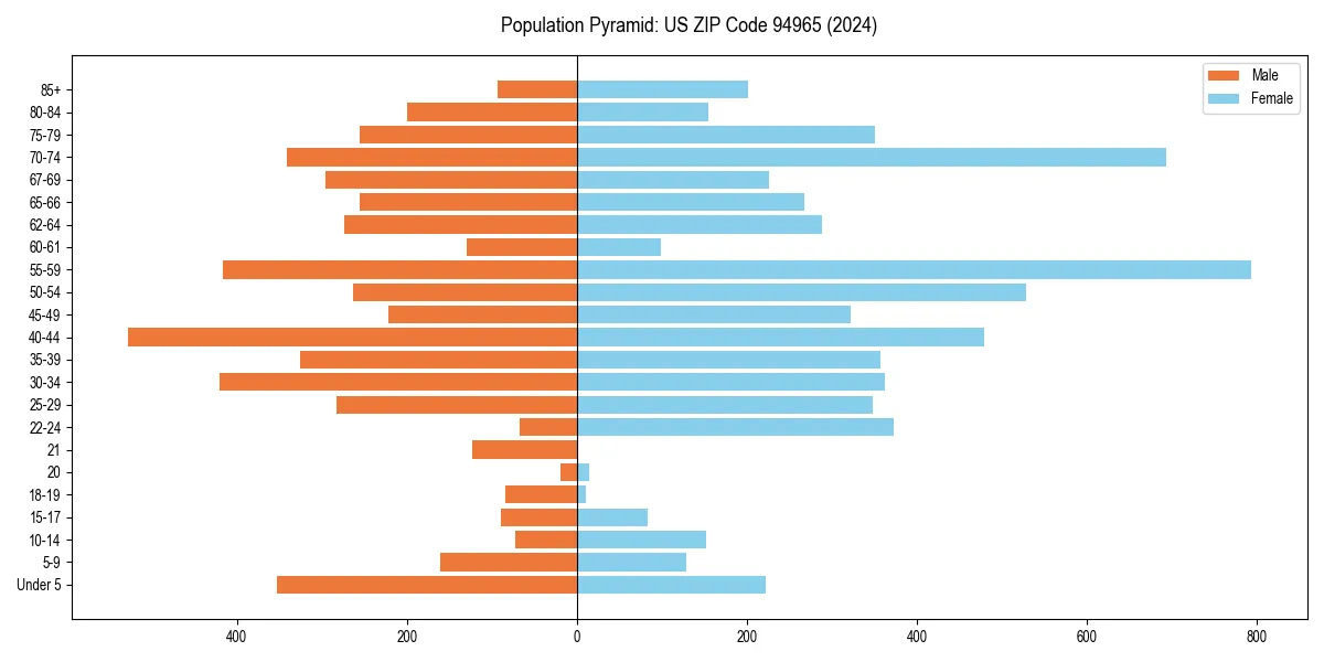 Population pyramid for 