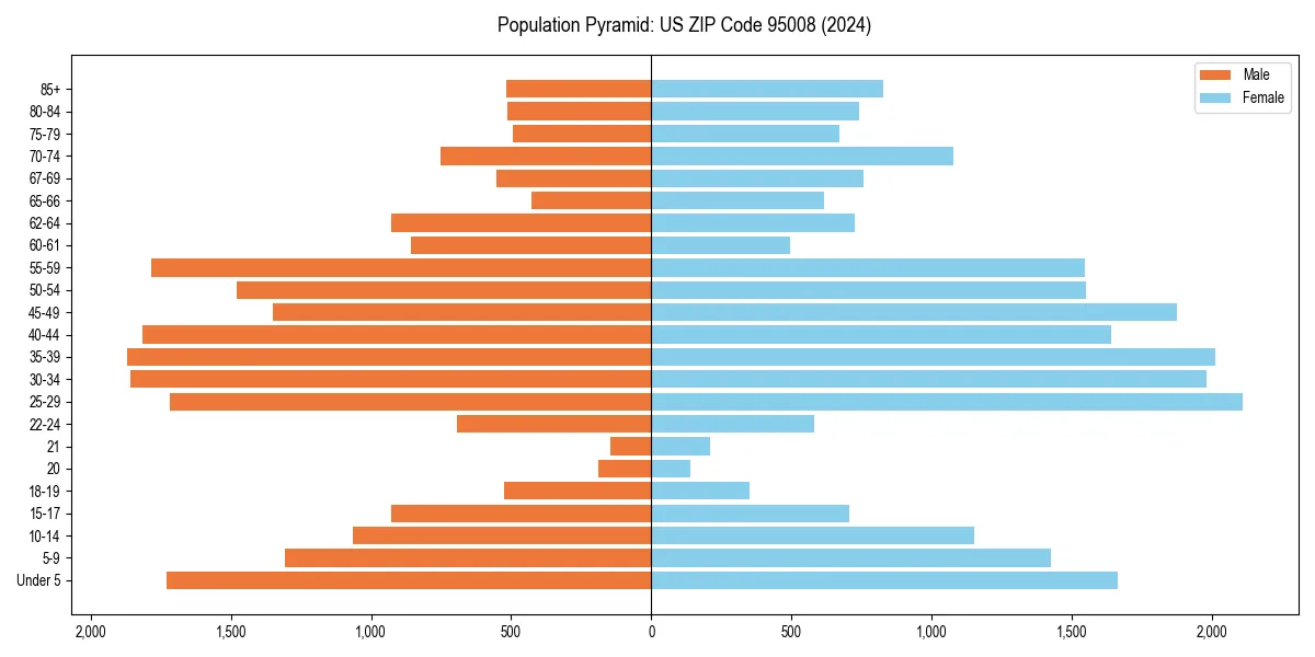 Population pyramid for 