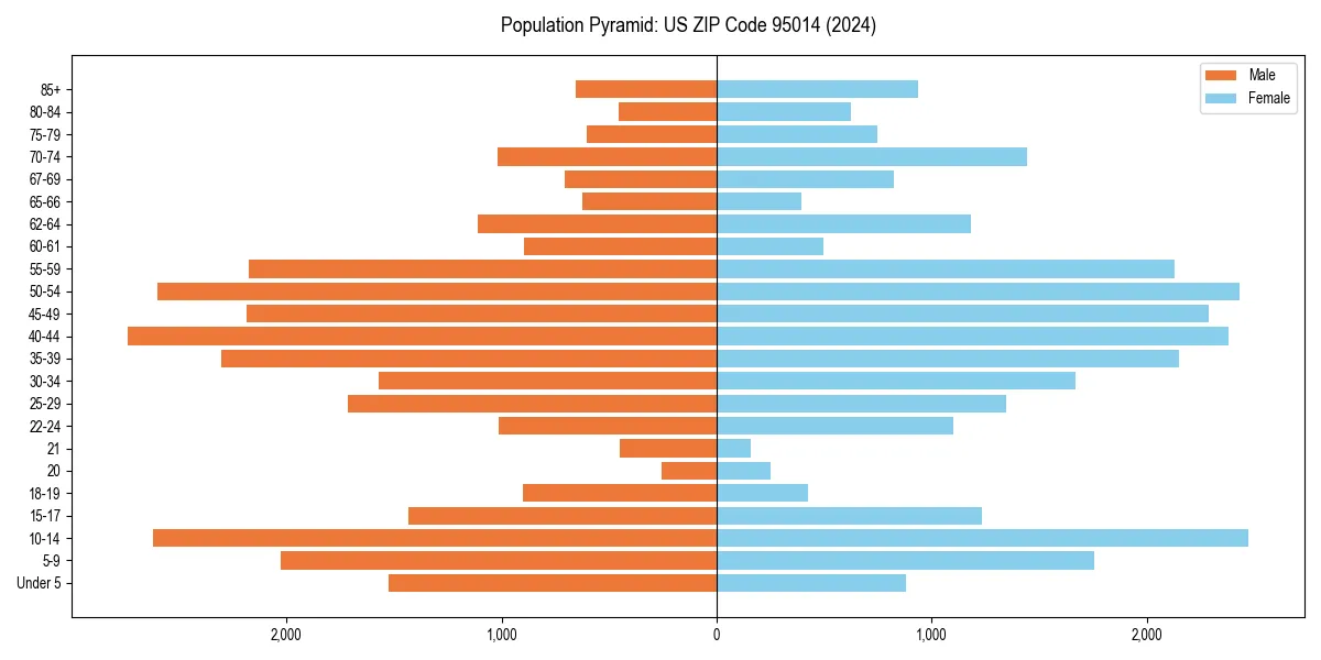 Population pyramid for 