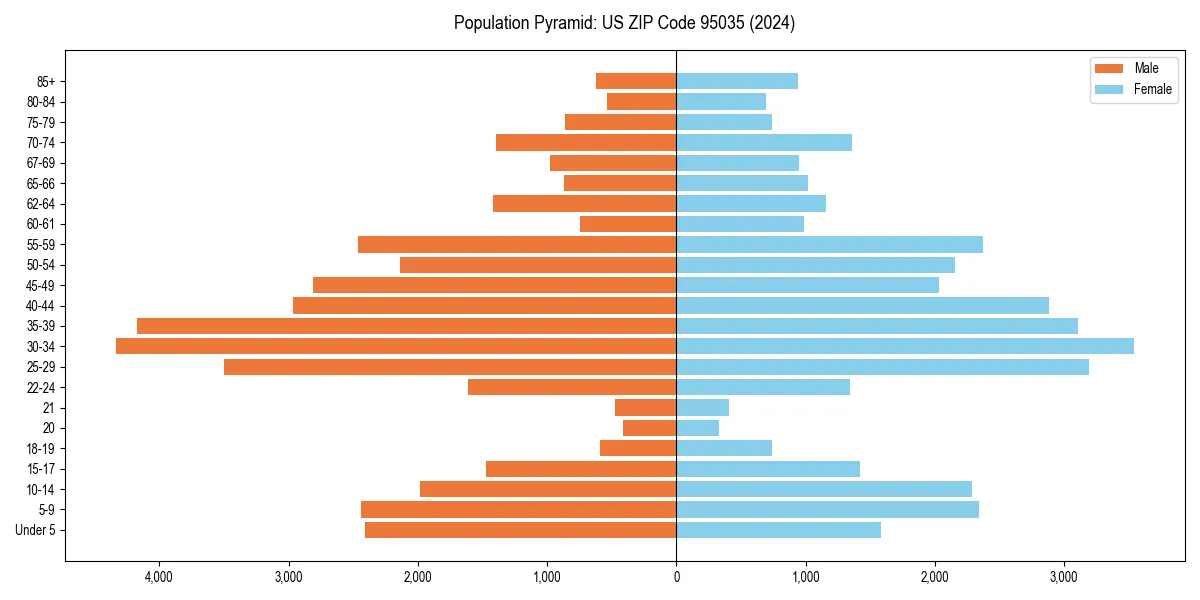 Population pyramid for 