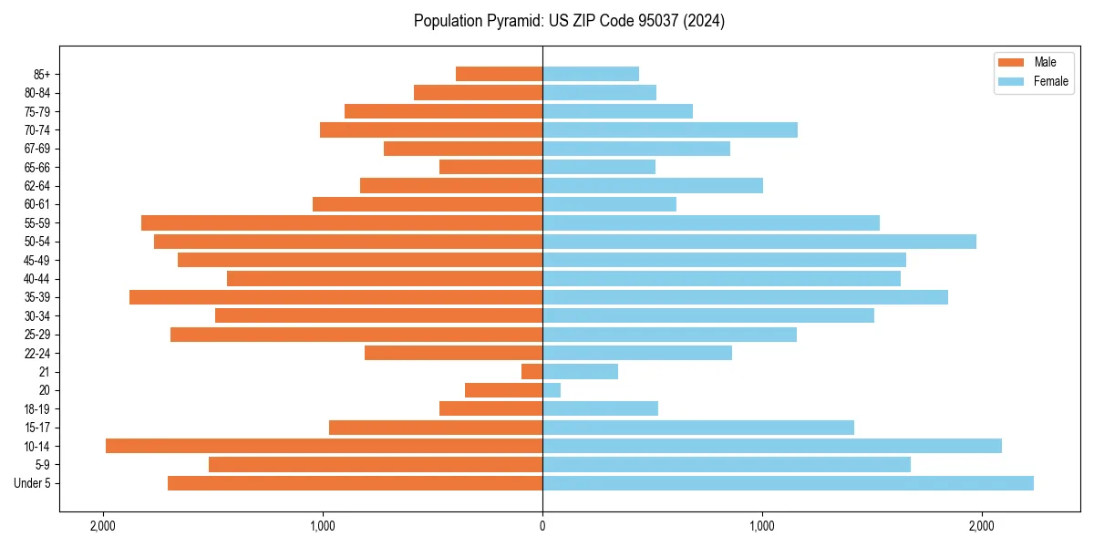 Population pyramid for 