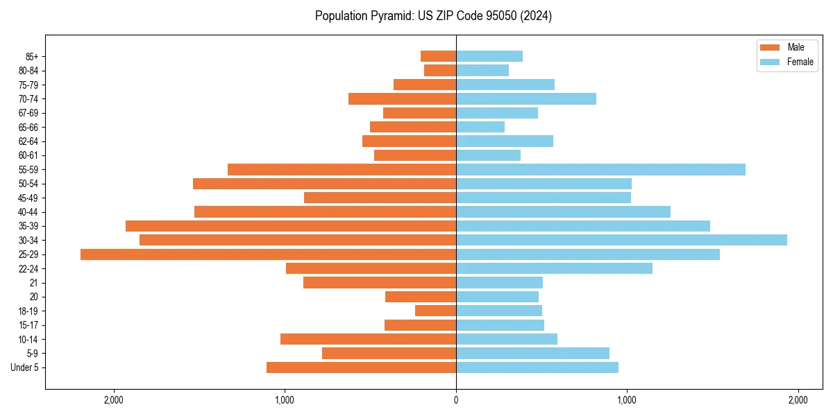 Population pyramid for 