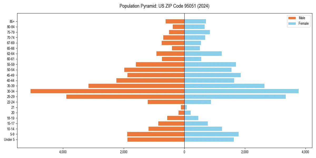 Population pyramid for 