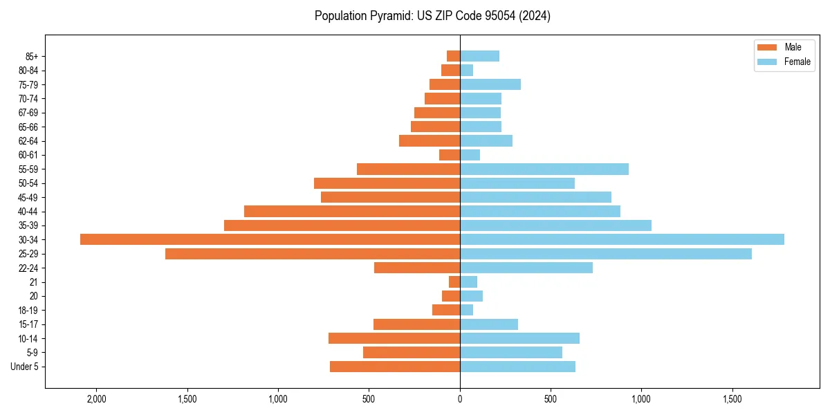 Population pyramid for 
