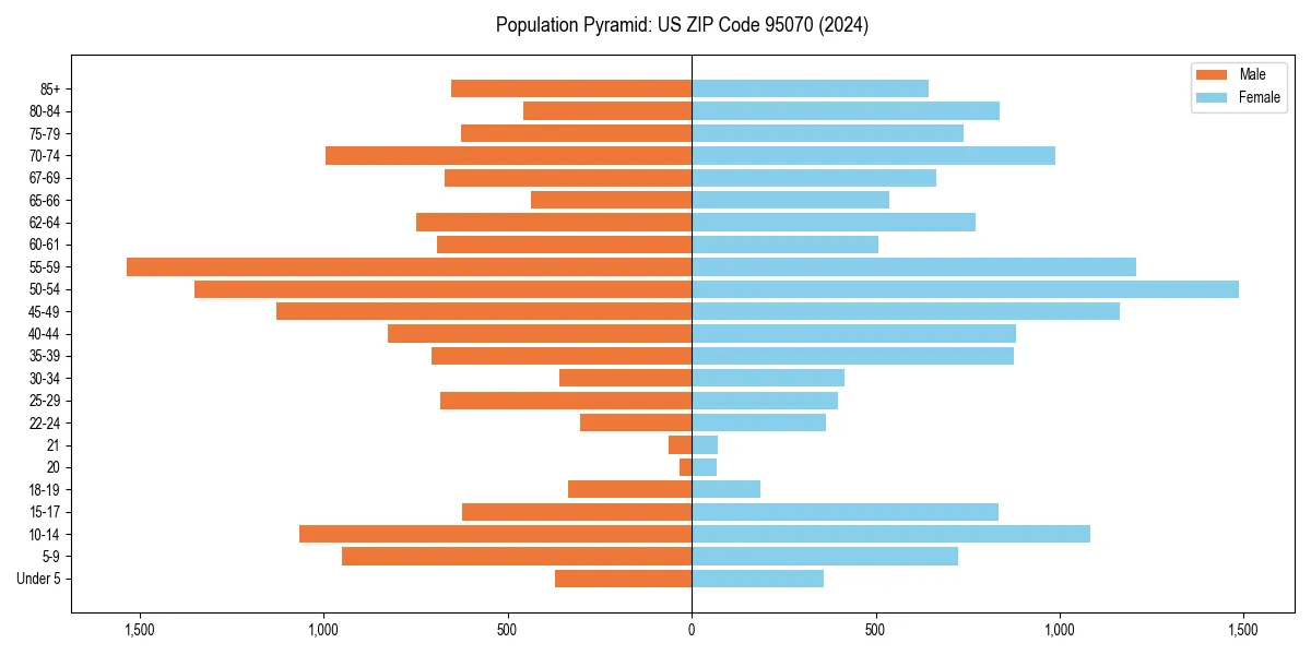 Population pyramid for 