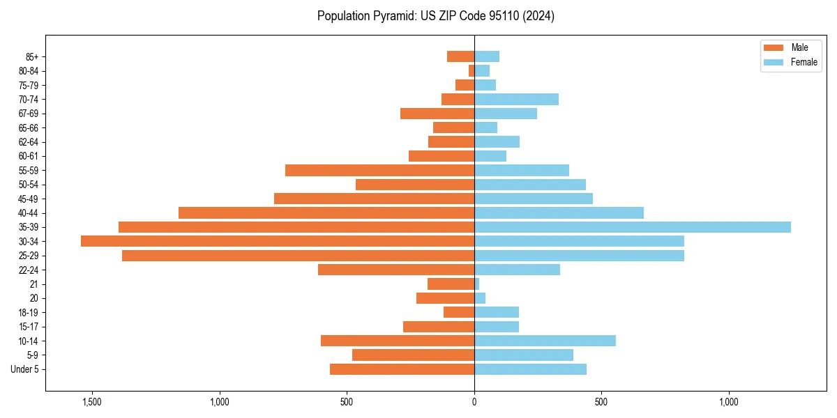 Population pyramid for 