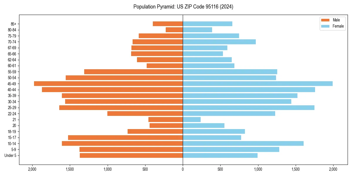 Population pyramid for 