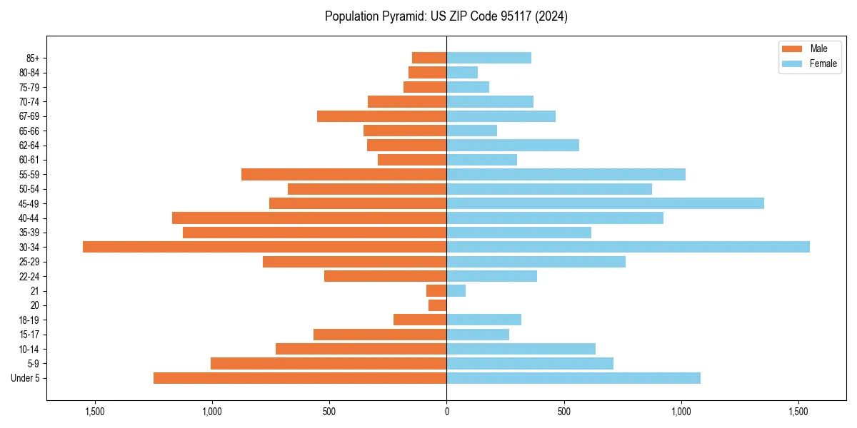 Population pyramid for 