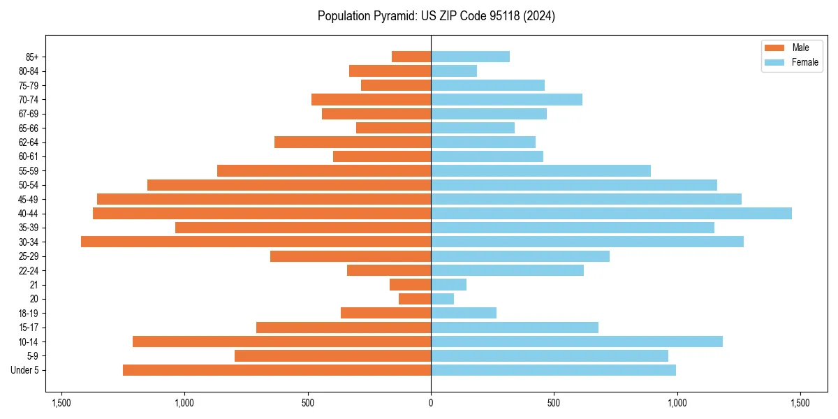 Population pyramid for 