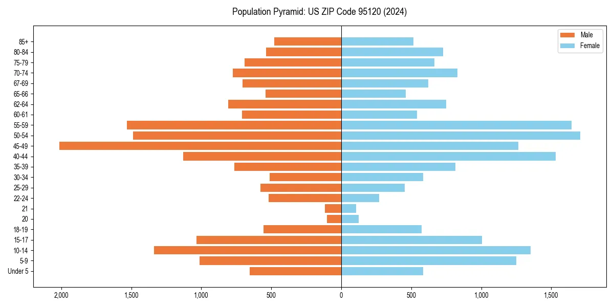 Population pyramid for 