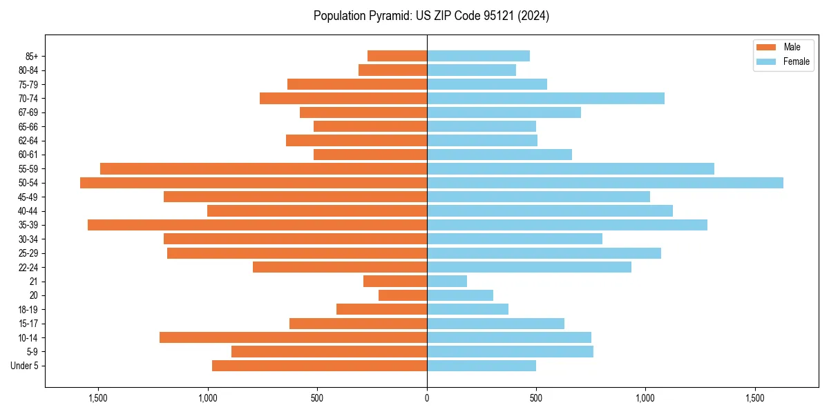 Population pyramid for 