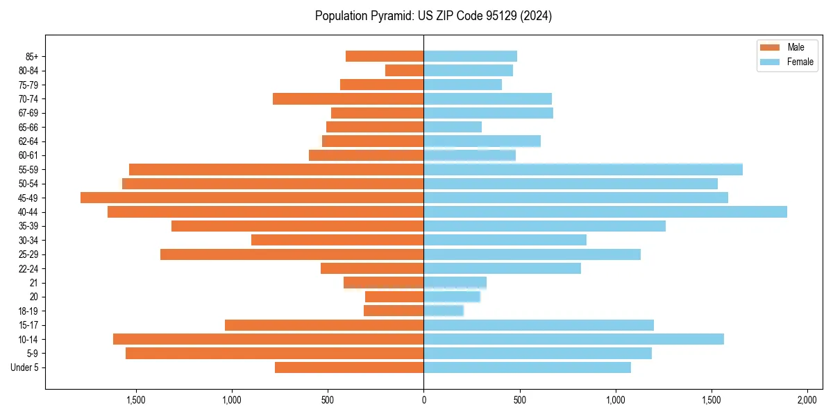Population pyramid for 
