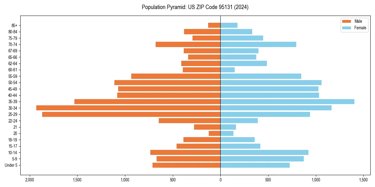 Population pyramid for 