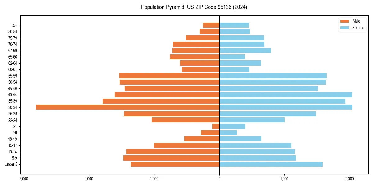 Population pyramid for 