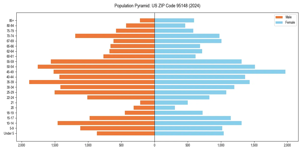 Population pyramid for 