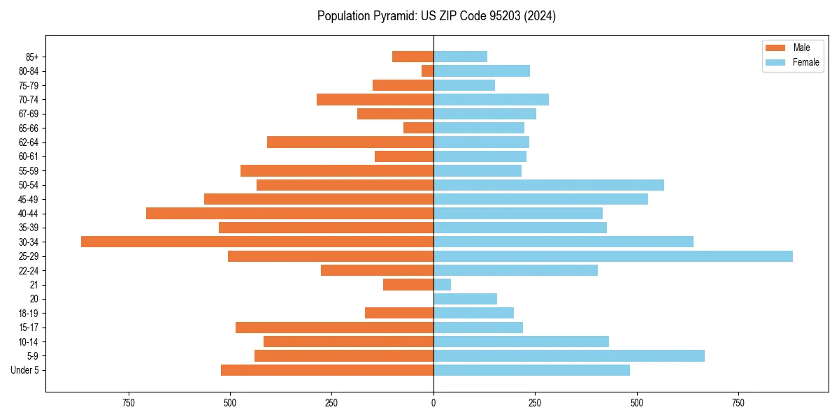 Population pyramid for 