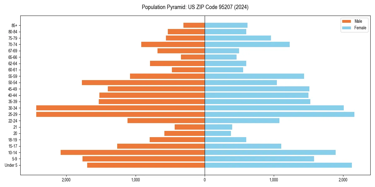 Population pyramid for 