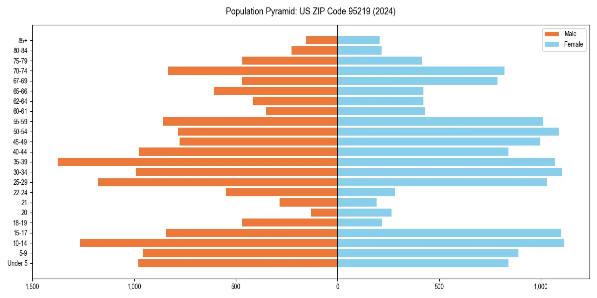 Population pyramid for 