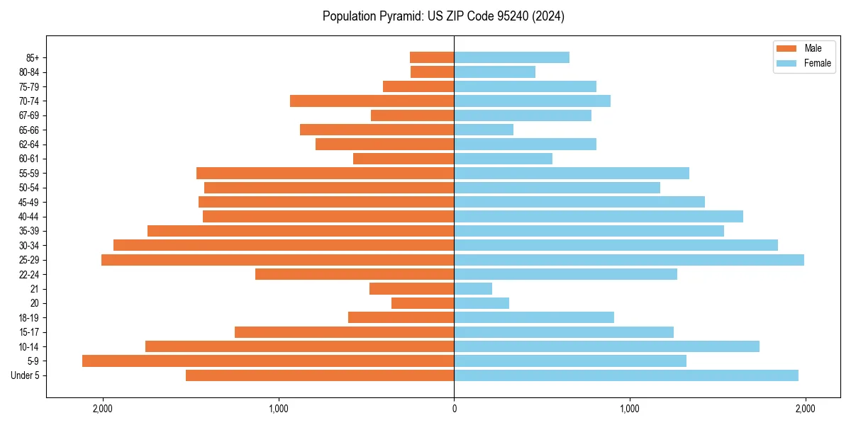 Population pyramid for 