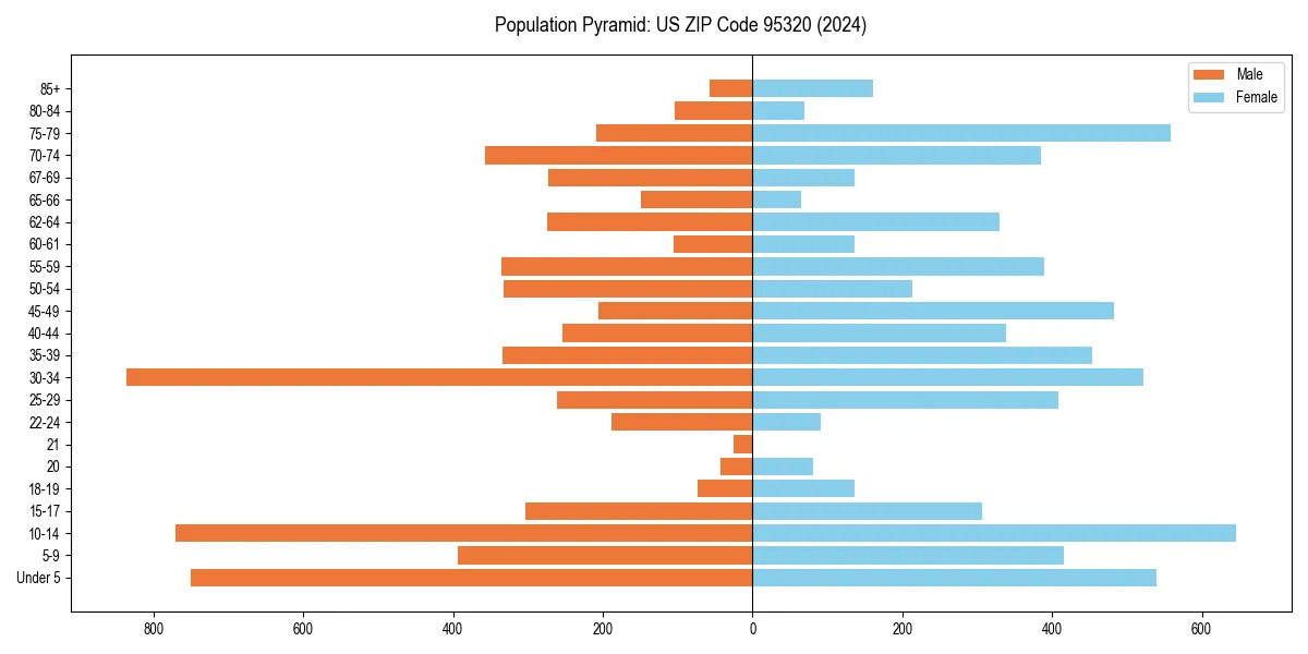 Population pyramid for 
