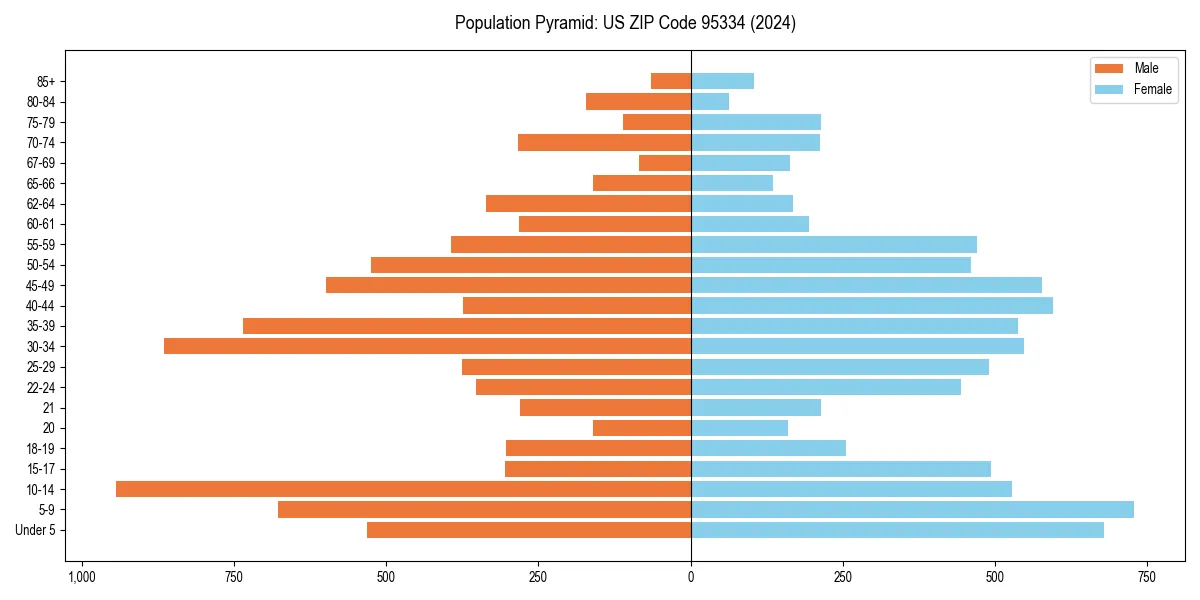 Population pyramid for 