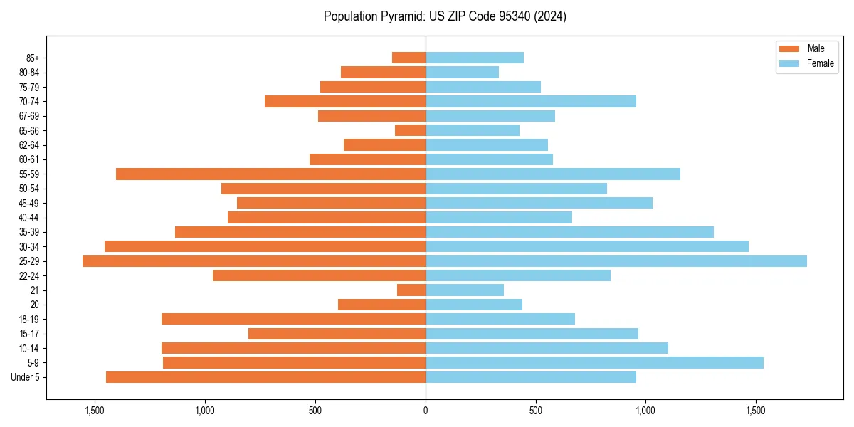 Population pyramid for 