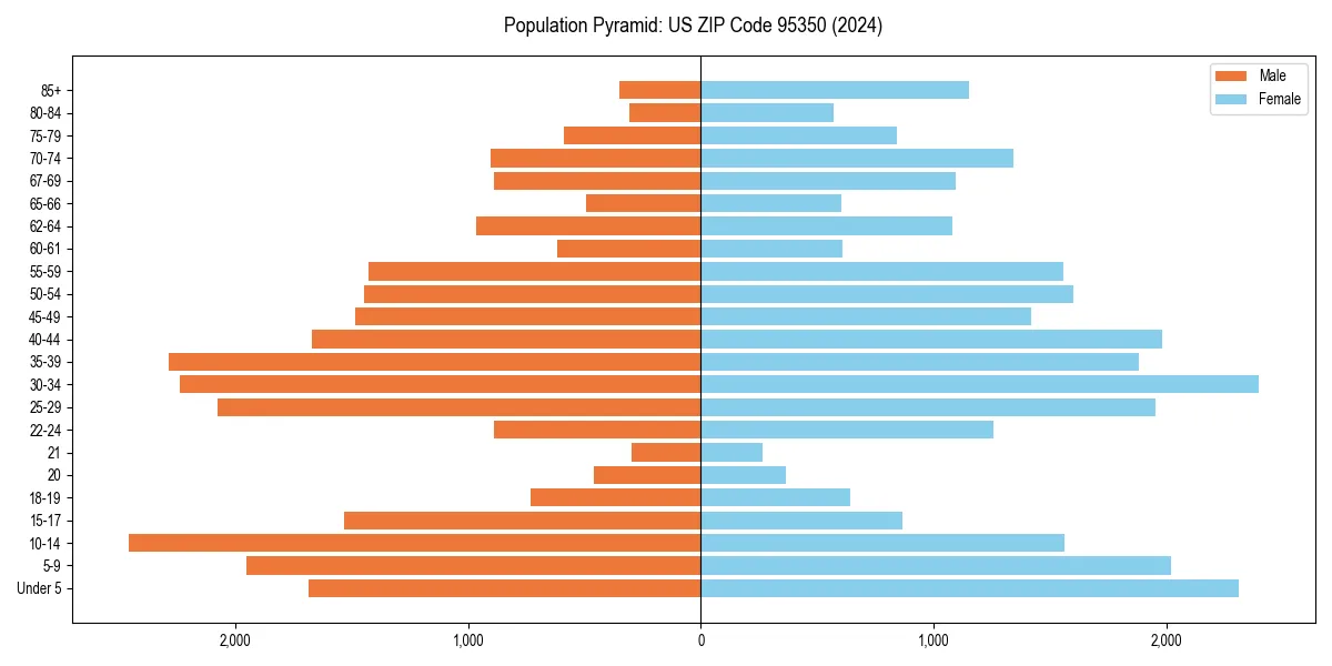 Population pyramid for 