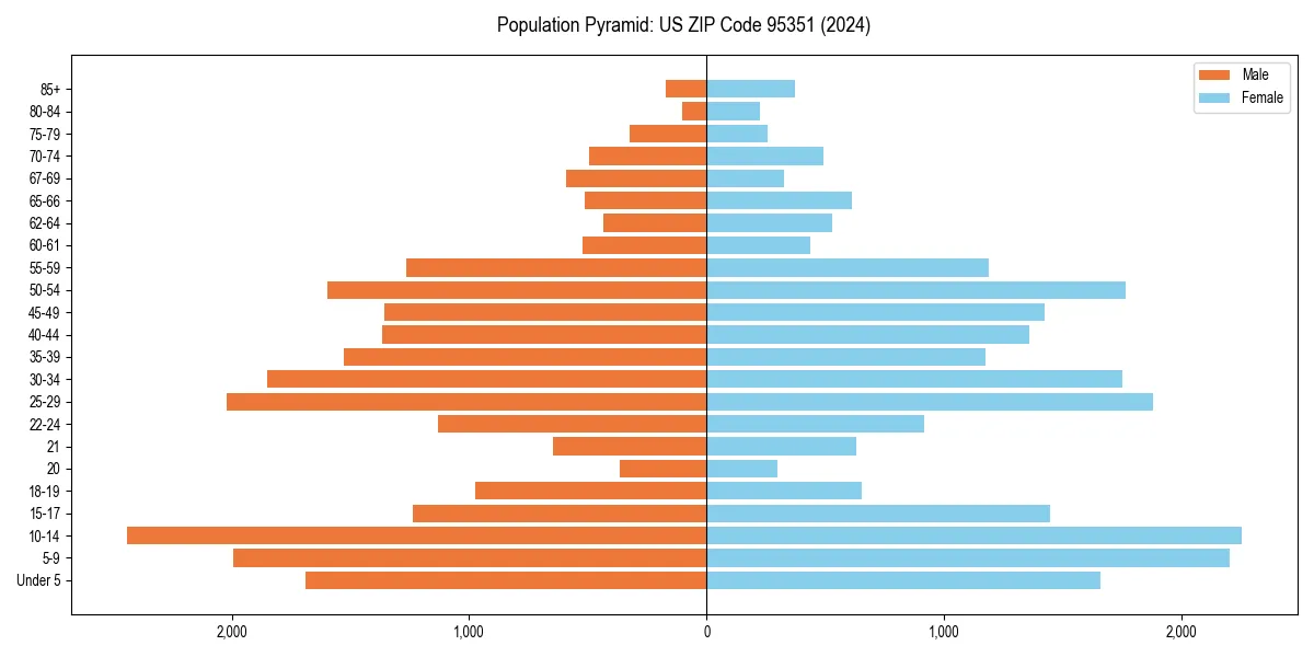 Population pyramid for 