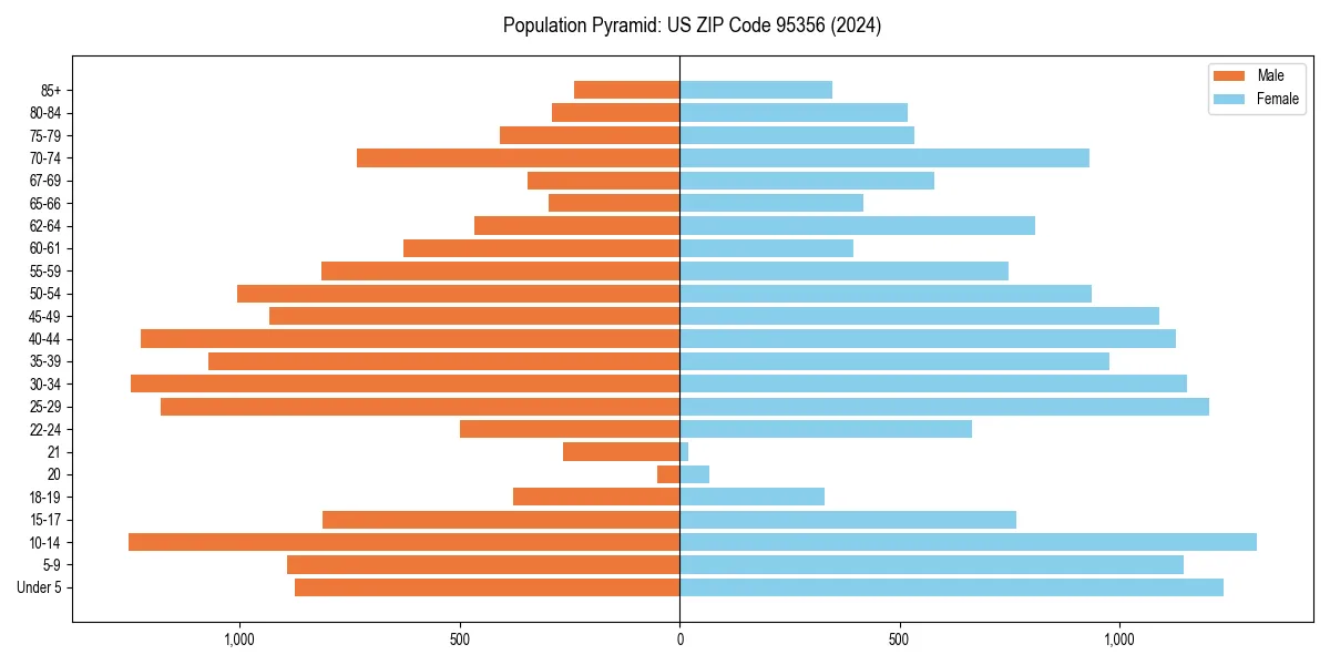 Population pyramid for 