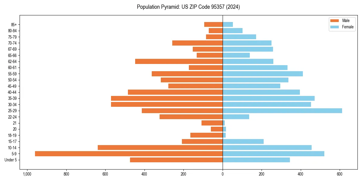 Population pyramid for 