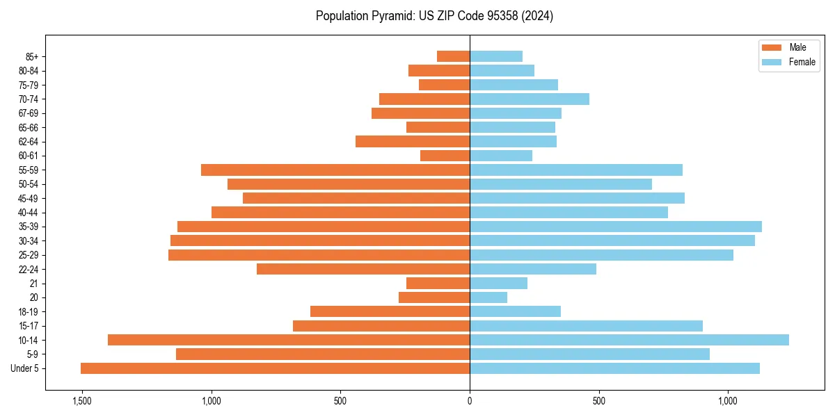 Population pyramid for 