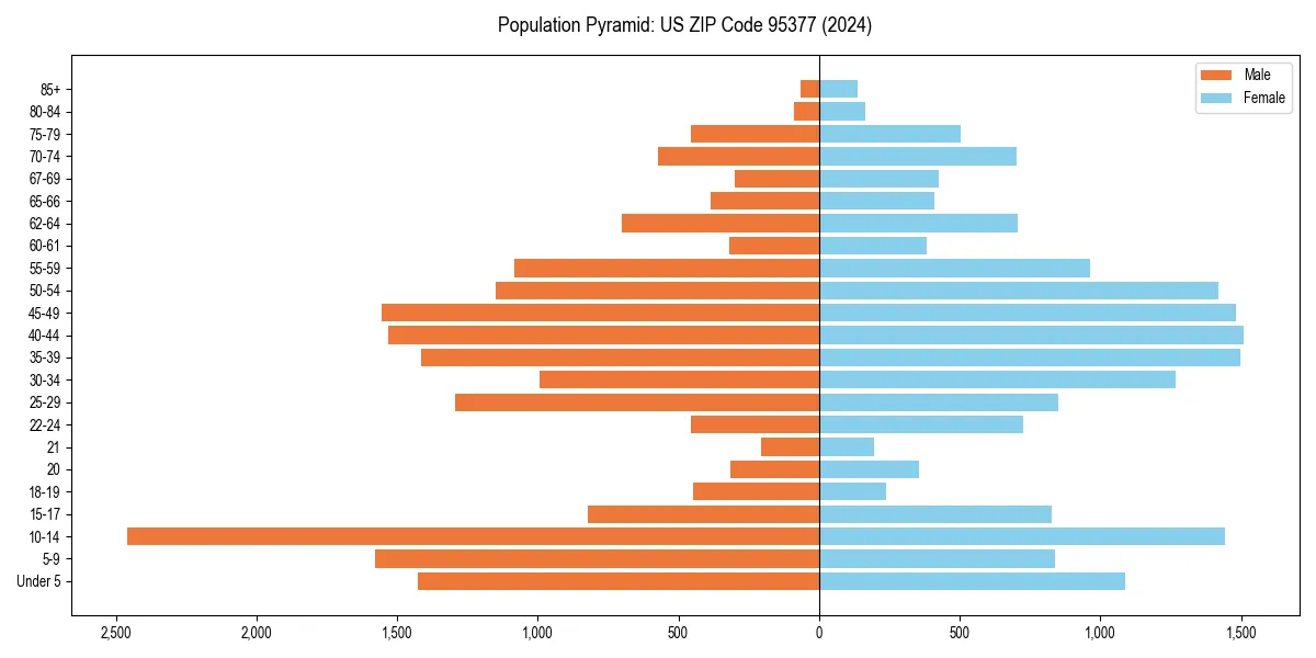 Population pyramid for 