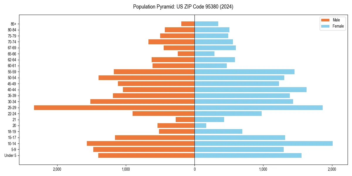 Population pyramid for 