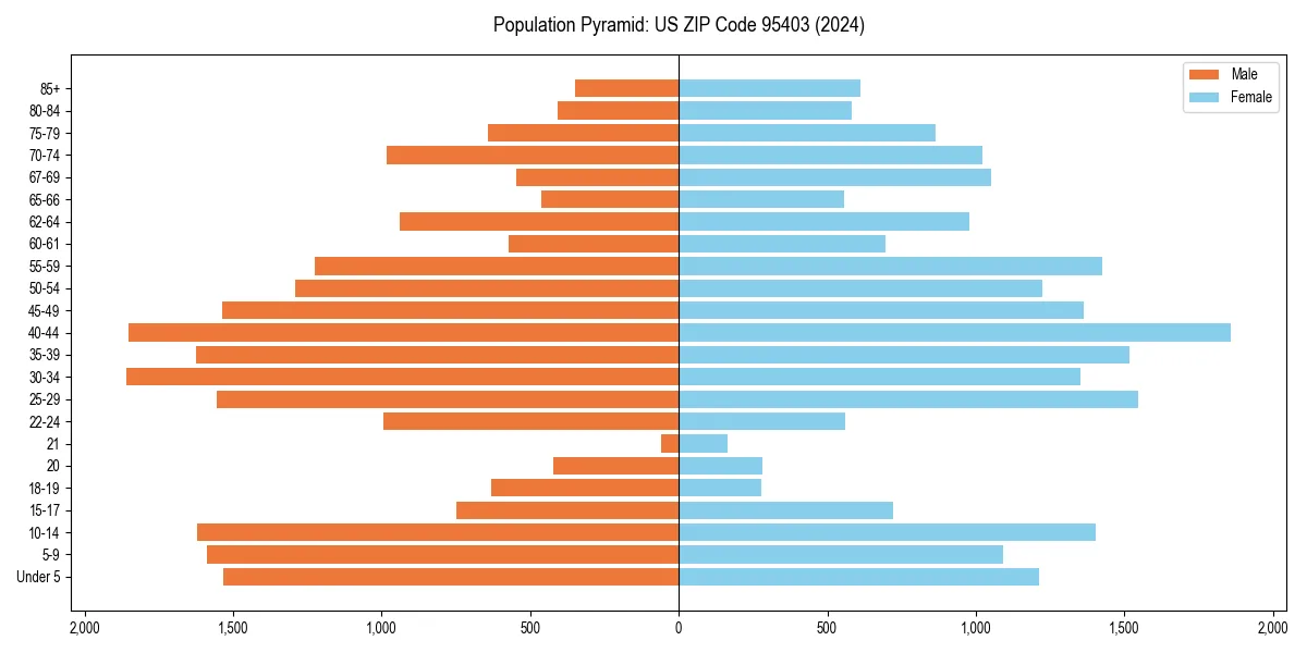 Population pyramid for 