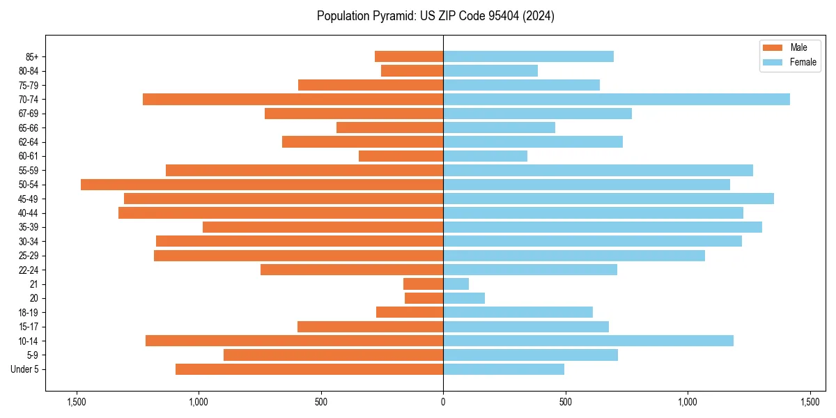 Population pyramid for 
