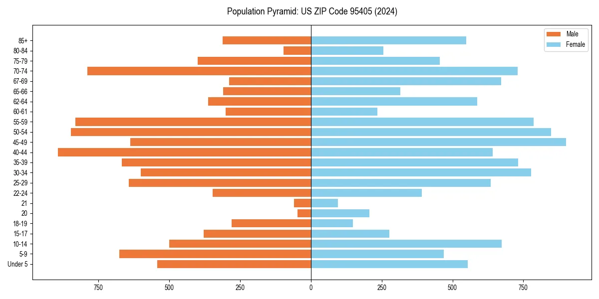 Population pyramid for 