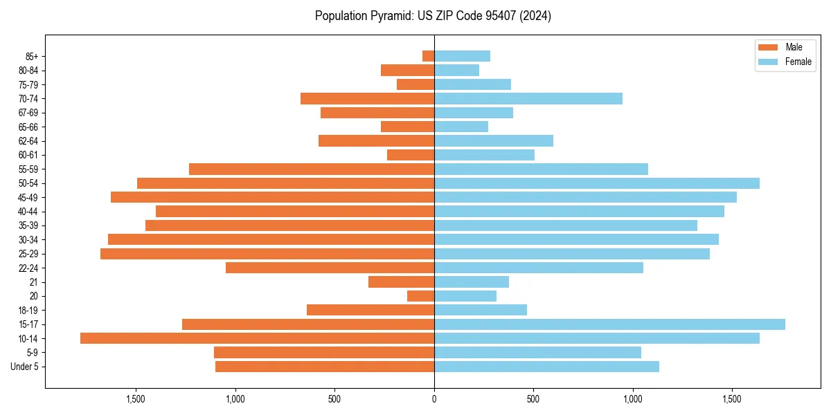 Population pyramid for 