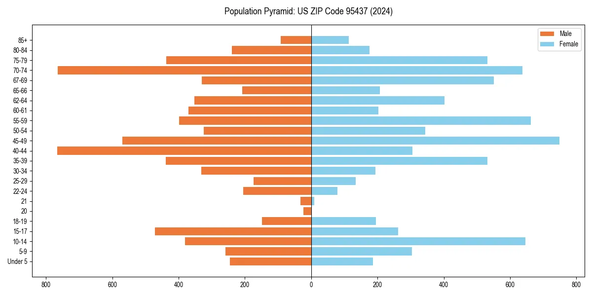 Population pyramid for 