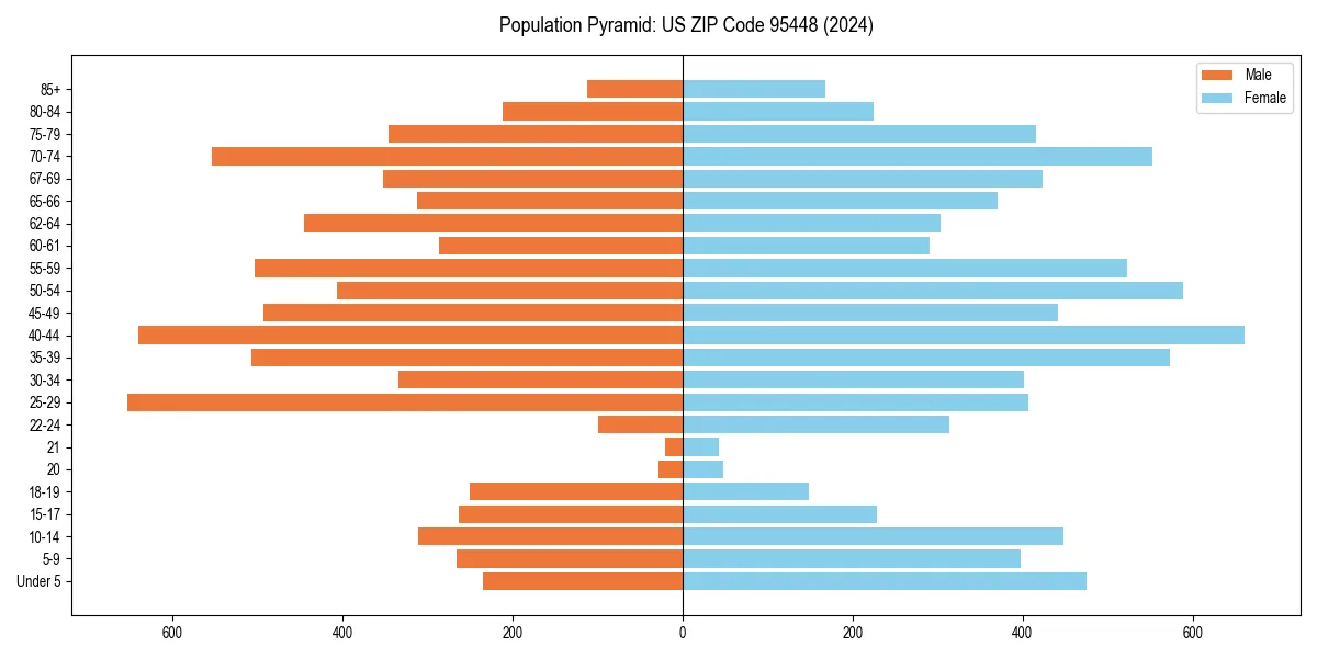 Population pyramid for 