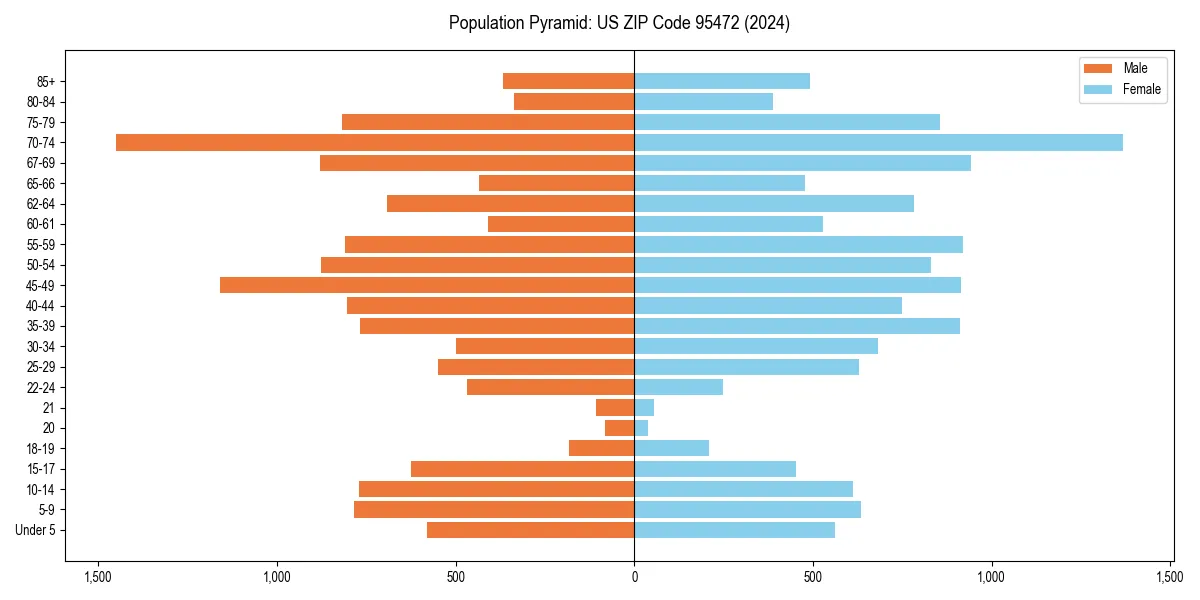 Population pyramid for 