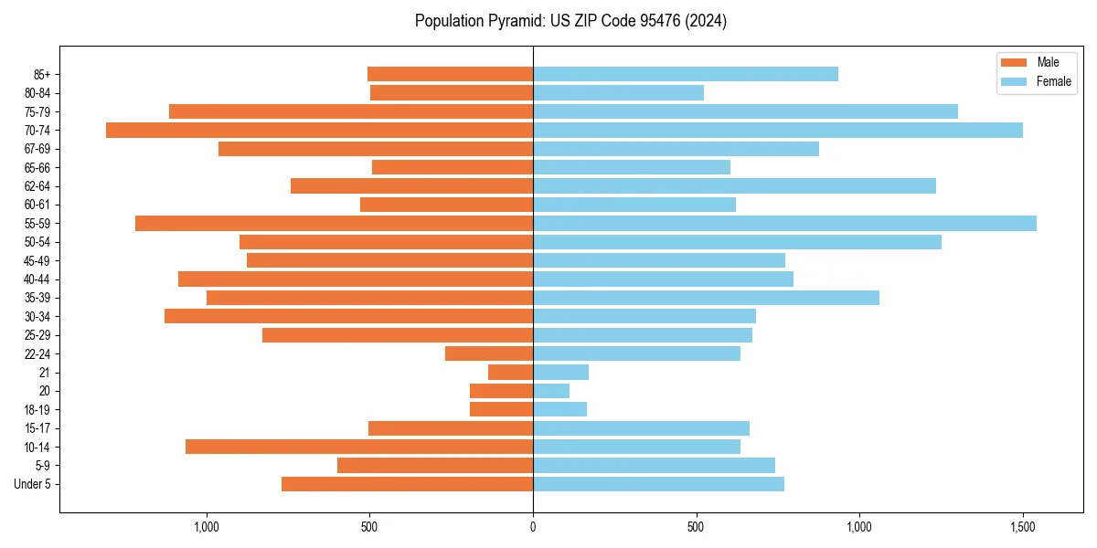 Population pyramid for 