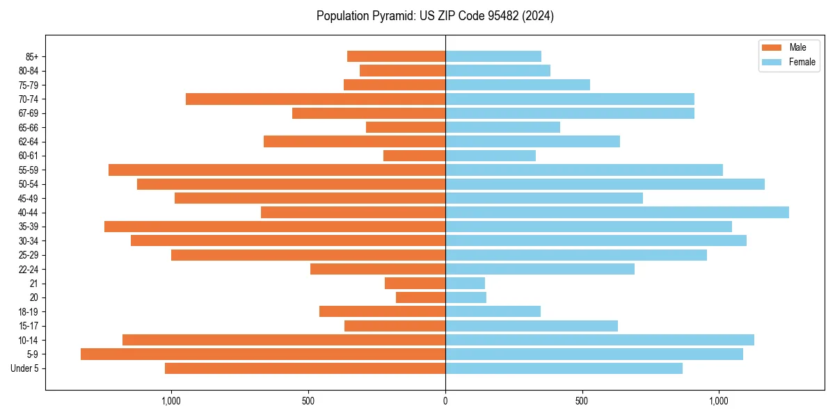 Population pyramid for 